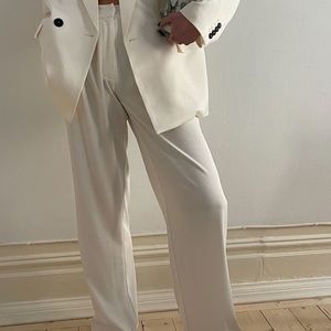 Soft High Waist Suit Pants